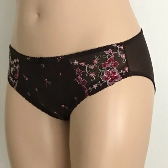 Elomi Tamarie Brief Panty – Mocha Embroidery Elegance – Size L - Picture 3 of 14